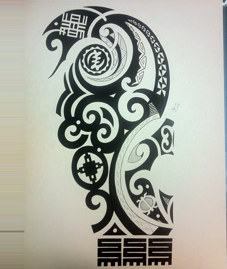 Tattoos - Polynesian Drawing - 101591